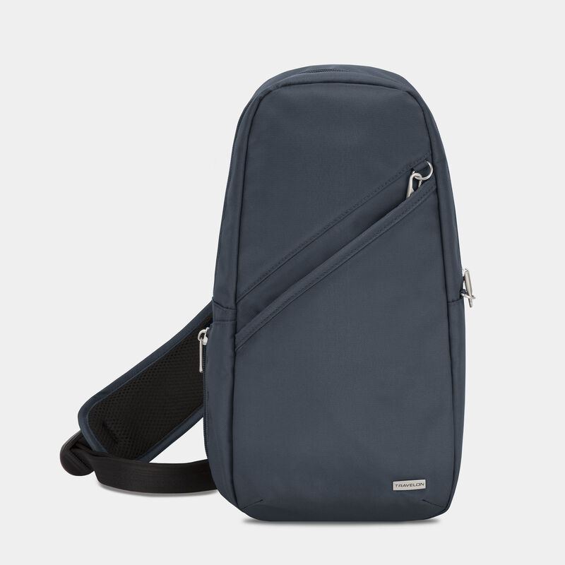 Woven Label Basic Logo Multi Pocket Sling Bag